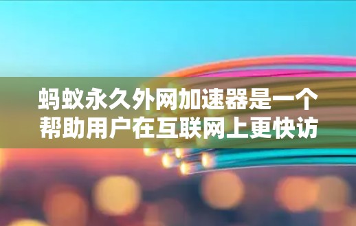 蚂蚁永久外网加速器是一个帮助用户在互联网上更快访问内容的工具，适用于个人电脑等设备。以下是针对您的问题的逐步解答
