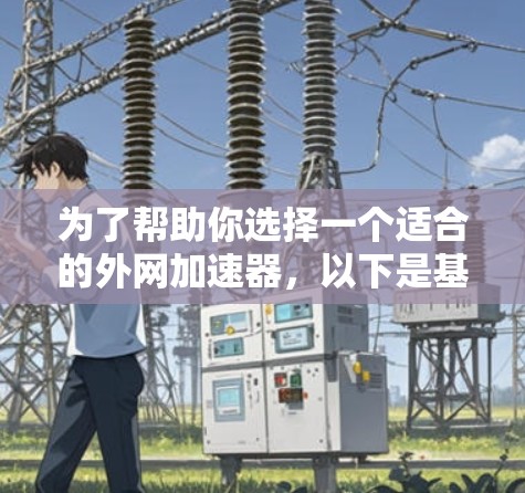 为了帮助你选择一个适合的外网加速器,以下是基于你提供的信息和思考过程的总结和推荐 为了帮助你选择一个适合的外网加速器,以下是基于你提供的信息和思考过程的总结和推荐