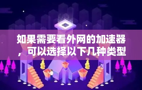 如果需要看外网的加速器，可以选择以下几种类型