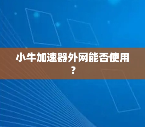 小牛加速器外网能否使用？
