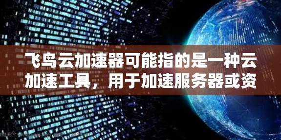 飞鸟云加速器可能指的是一种云加速工具，用于加速服务器或资源。如果您需要在飞鸟云加速器的外网访问，通常需要通过以下步骤来实现