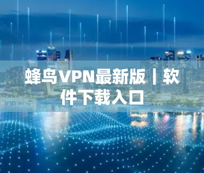 蜂鸟VPN最新版｜软件下载入口