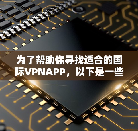 为了帮助你寻找适合的国际VPNAPP,以下是一些推荐的软件,涵盖了亚洲、欧洲和全球用户的需求 为了帮助你寻找适合的国际VPNAPP,以下是一些推荐的软件,涵盖了亚洲、欧洲和全球用户的需求