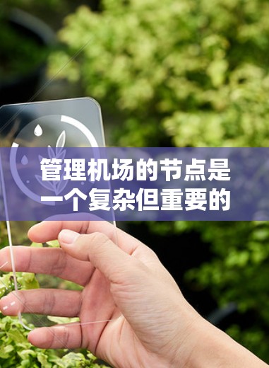 管理机场的节点是一个复杂但重要的过程，涉及优化资源分配和提升效率。以下是对这个问题的分步解释